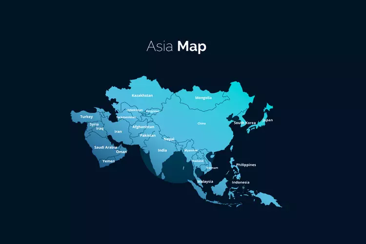 Benua Asia terdiri atas Beberapa Region